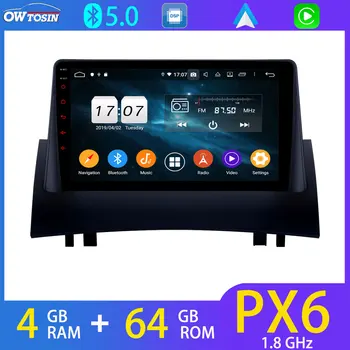 

9'' PX6 4G+64G Car Multimedia Player Android GPS For Renault Megane 2 II 2003-2009 Bluetooth 5.0 Tethering 4G LTE WiFi DSP Radio