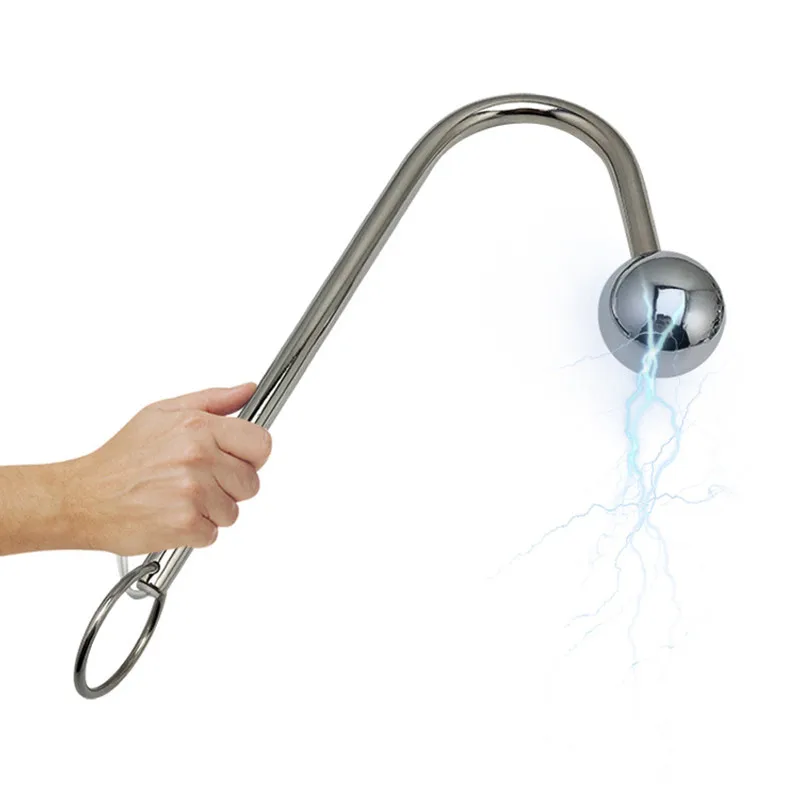 25/30/35mm Huge Electric Shock vibration Anal Hook Stainless Steel anus Stimulation Buttplug Gspot Beads Butt plug Sexshop | Красота и