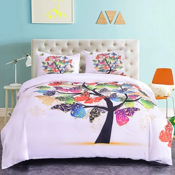 

Butterfly Pattern Bedding Sets Bed Sheet Duvet Cover And Pillowcase Home Textiles Bedclothes 3d Digital Printing Running Horse
