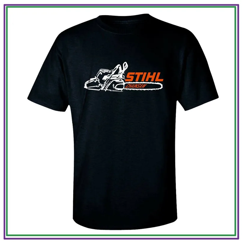 

Stihl T-Shirt Chainsaw T-Shirt Men'S Clothing Black Size S-2Xl High Quality Tee Shirt