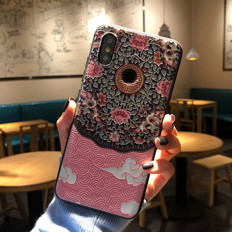 Чехол с 3D Цветочным Тиснением для Xiaomi Mi 10T 10 Ultra Pro 9 8 Lite Mix 3 2S Redmi K30 K20 Note 9S POCO X2 мягкий