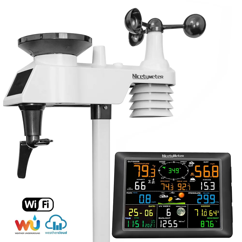 Nicetymeter 0832 0310 Wifi Weather Station Wireless With