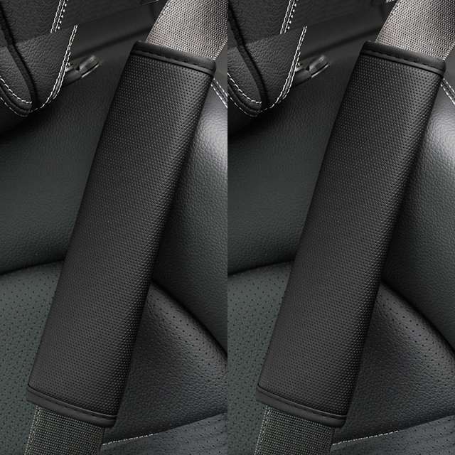Seat Belt Cover PU Leather Breathable Universal Auto Seat Belt Covers Cushion Protector Safety Belts Shoulder Protection