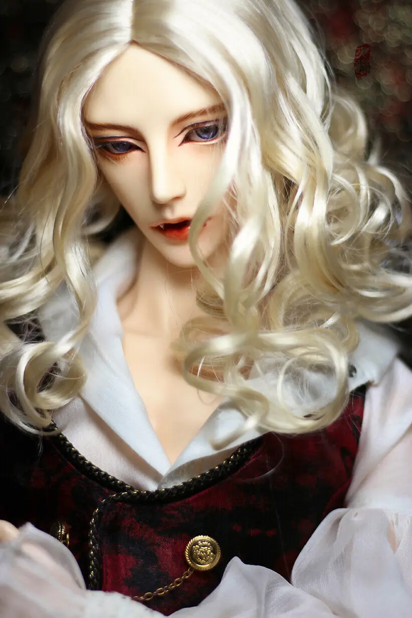 Кудрявый волнистый парик [PF] темно-блонд для шарнирной куклы 1/3 SD DZ AOD LUTS Dollfie 8-9” |