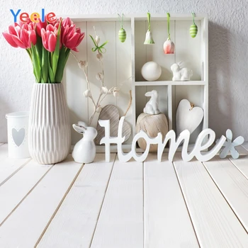 

White Board Wall Room Vase Flower Rabbit Love Heart Photography Backdrops Personalized Photographic Background For Photo Studio