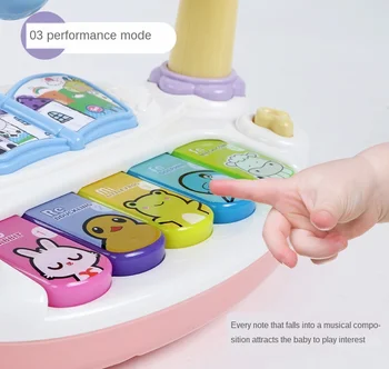 Baby Toys Rotating Music Piano with Light Sound 12 to24 Months Educational Toys Animals Sounding Keyboard Kids Playing Type Gift 4