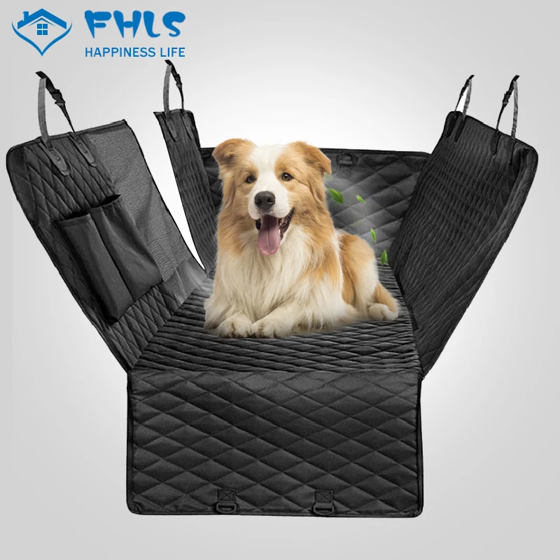 Resistente a los arañazos Protector para asiento de coche para perros impermeable coche de asiento trasero Protector para mascotas cojín de gato y perro hamaca con Visible de malla de ventana mascotas perros accesorios