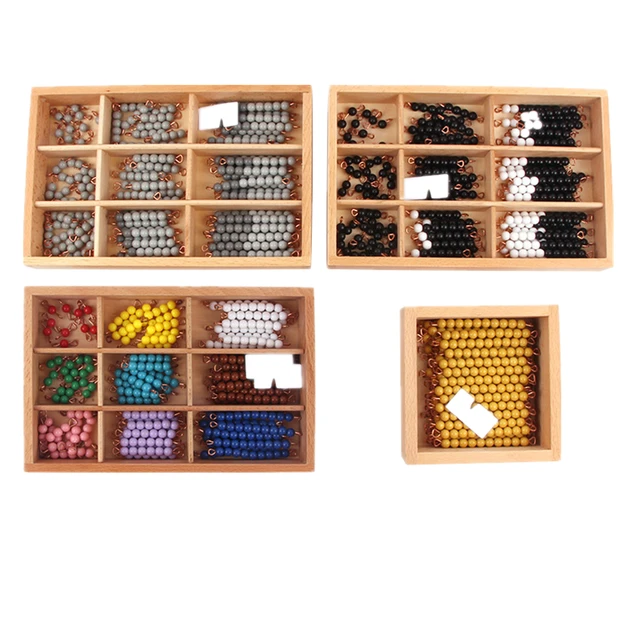 Montessori Color Beads Number 1-10 Learning Resources Early Childhood Educational Game Math Toys Materials for Kids Teaching Aid