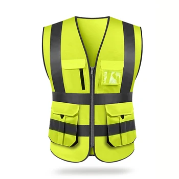 

Reflective Vest Outdoor Riding Safety Sanitation Workers Clothing Traffic Car Vests High Visibility Fluorescent Yellow Coat