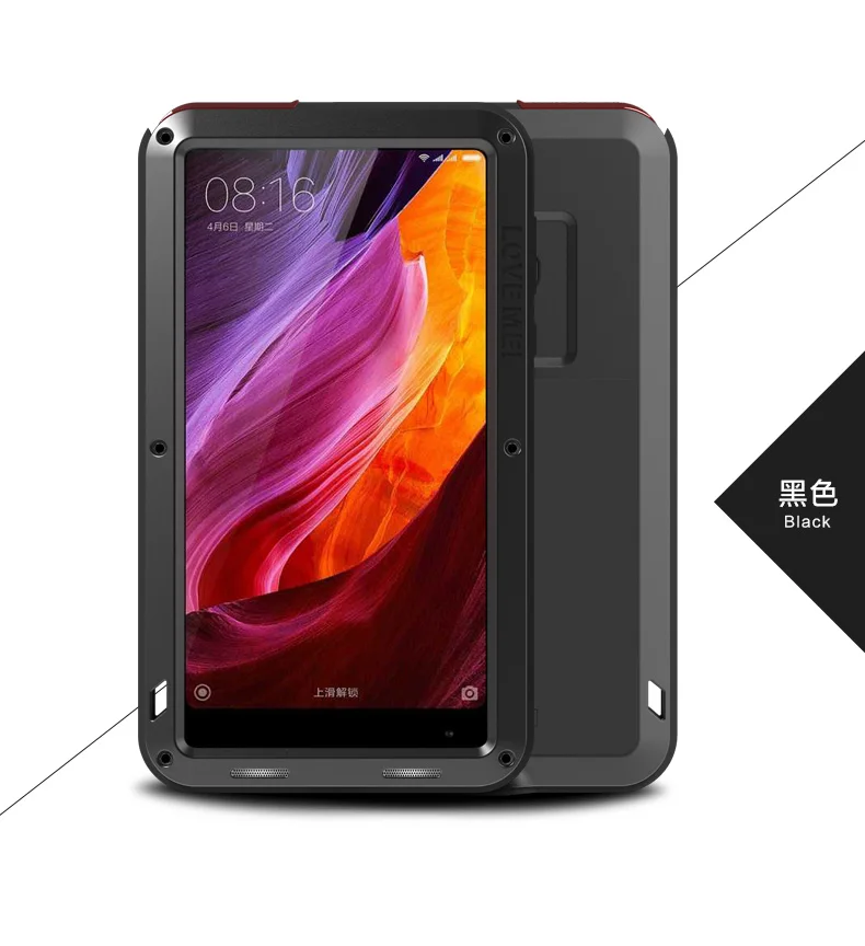 Чехол Love Mei Armor, водонепроницаемый чехол, для Xiaomi mi Mix 2, Fundas, корпус, металлическая подставка, противоударный чехол для Xiaomi mi x 1