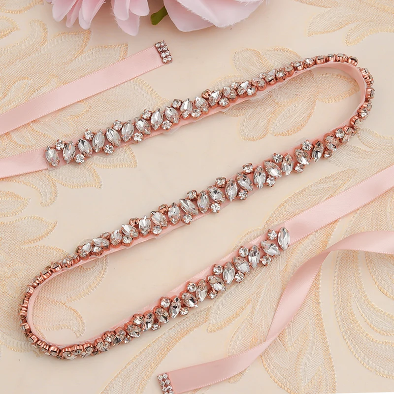 Yanstar Handmade Bridal Belt Wedding Belts Sashes Rhinestone Crystal Beads  Belt