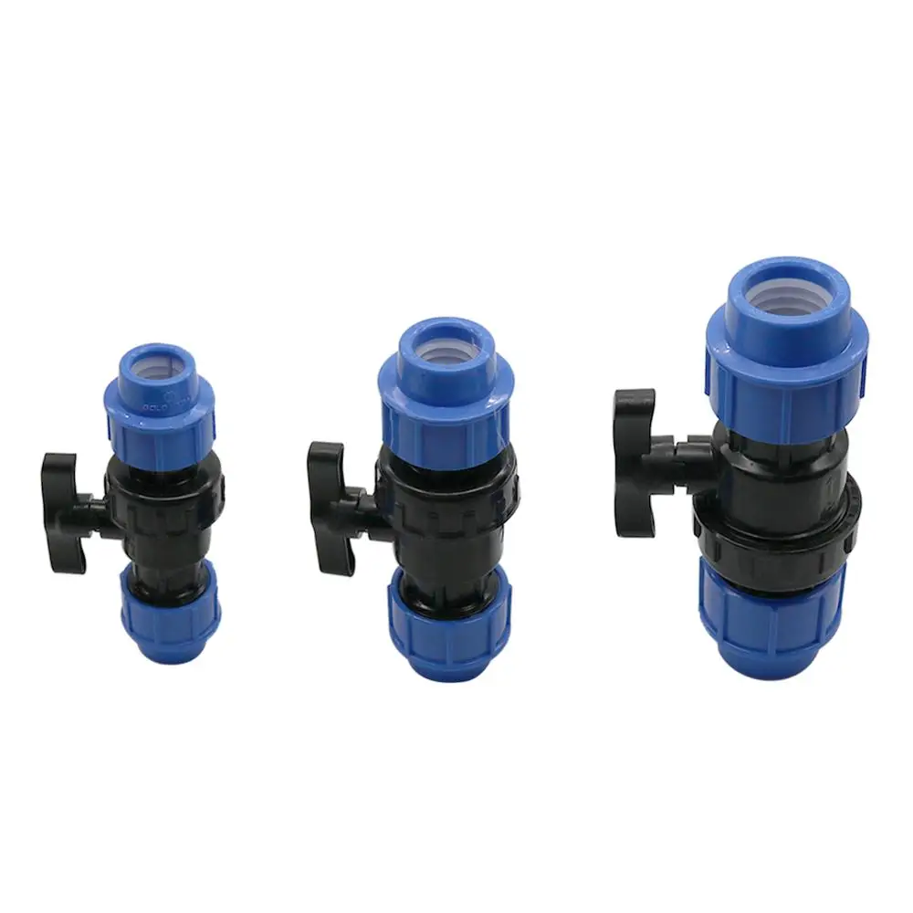 

Plastic DN20 DN25 DN32 Pipe Valve Garden Waterstop Connectors Irrigation Water Valve Adapters Pipe Tube Connection Fittings 1Pc