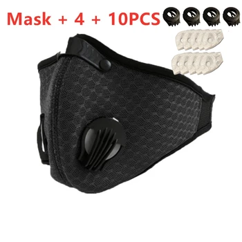 

10PCS Filters Mask Outdoor Bike Soft Wind Proof Running Warm Face Cover Protection Ski Cycling Mask