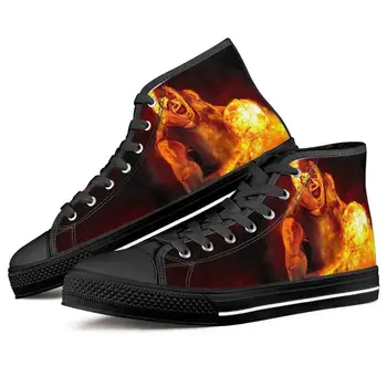 

Basketball Team Logo Pattern 3D Print High Top Canvas Shoes for Men Classic Vulcanized Shoes Personalized Student Sneakers