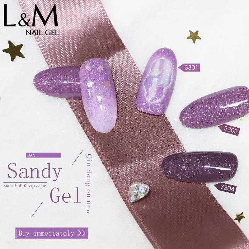 ibdgel brand 3 pcs/lot Iridescence Sandy gel Series Gel nail polish uv colorful Glitter Super Shine Sandy rainbow led gel nail