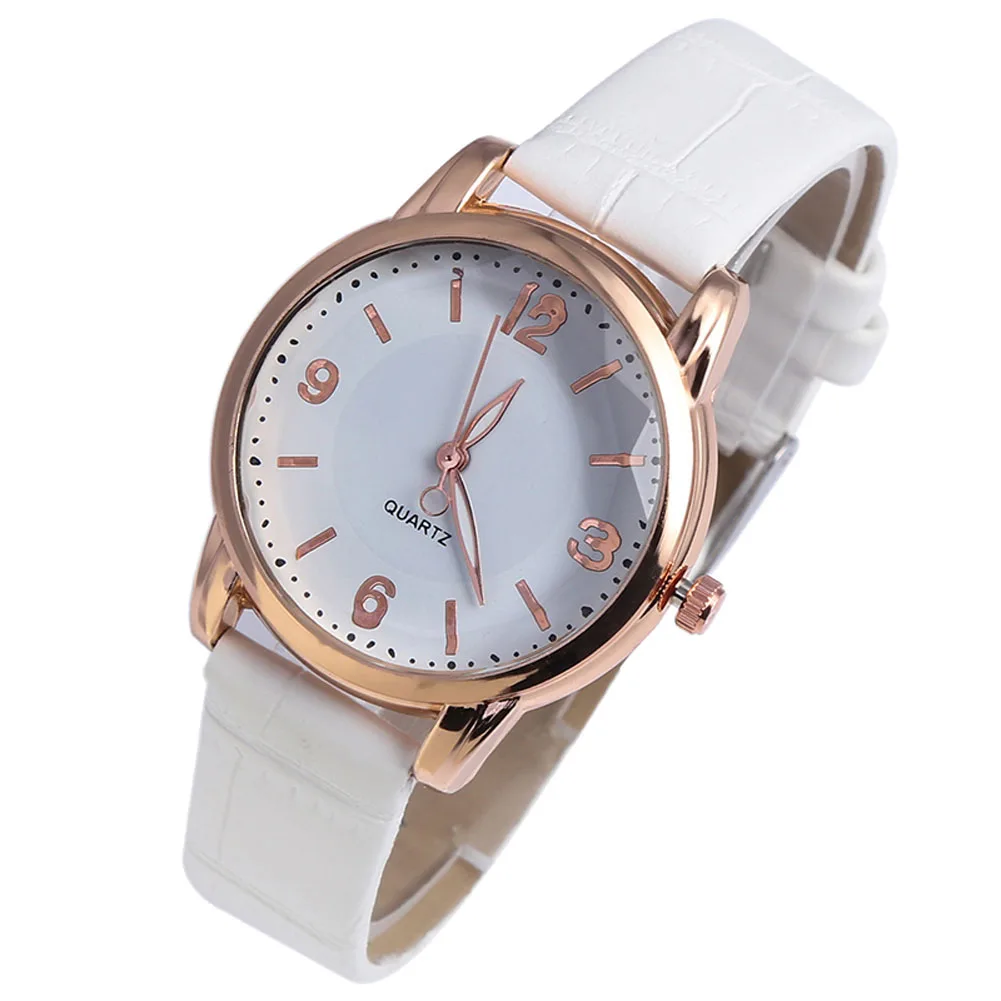 Comfortable Couple Watches Ladies Men Casual Quartz Watches Simple Fashion Round Dial Durable Leather Strap LXH