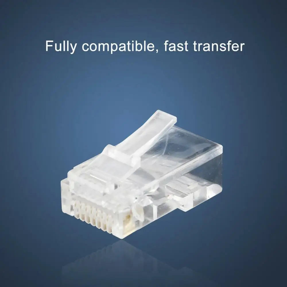 50 шт. RJ45 8-контактный разъем сетевого модуля с разъемом для подключения к CAT5e CAT6 разъем UTP