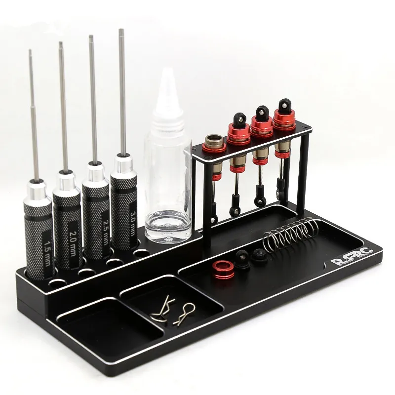 RC Car Model Aluminum Alloy Storage Rack Screwdriver Tools Bracket Scissors Pliers Knife Storage Holder Tool Socket