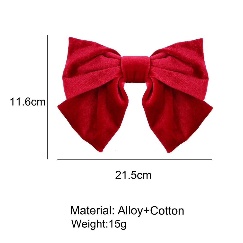 2021 Fashion Girls Retro Black Velvet Bow Hairpin Ladies Wedding Long Satin Ribbon Korean Hairpin Hair Accessories Headdress