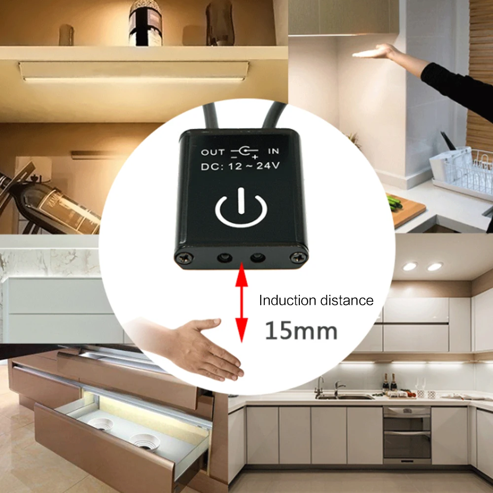 

DC 12V/24V Waving IR Motion Switch Light Lamp Wardrobe Cabinet Sensor Lamp Cupboard LED PIR Infrared Switches