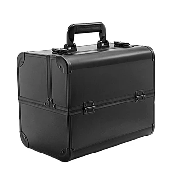 

FGGS-Multifunctional Cosmetic Bag Aluminum Cosmetic Case Large-Capacity Multi-Layer Storage Suitcase