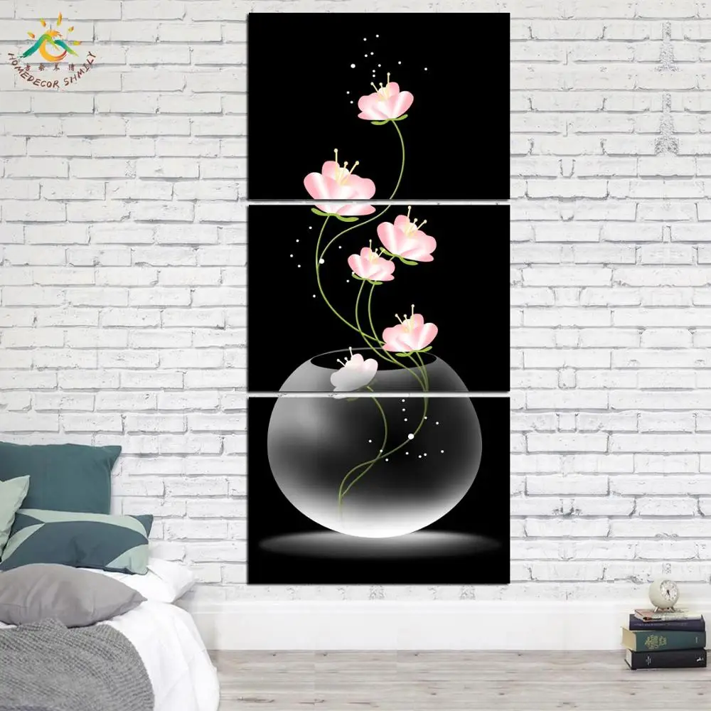 3 Pieces/set Modern Wall Printed Canvas Paintings Flowers Porch