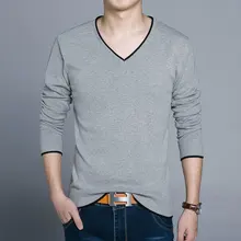 Осень зима модные мужские нарядные свитера и пуловеры мужские однотонные пуловеры Homme хлопок вязаный свитер с v-образным вырезом для мужчин