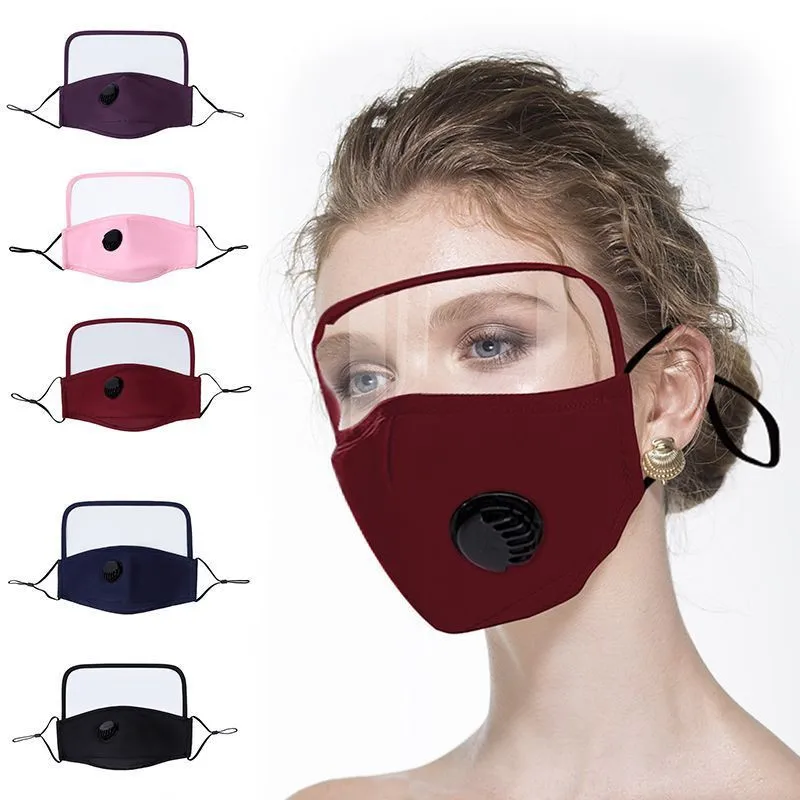 

Adult Dustproof Breathing Face Mask Anti-Fog Washable Reusable Face Protect Sheild With Filter And Eyes Shield Screen Face Masks