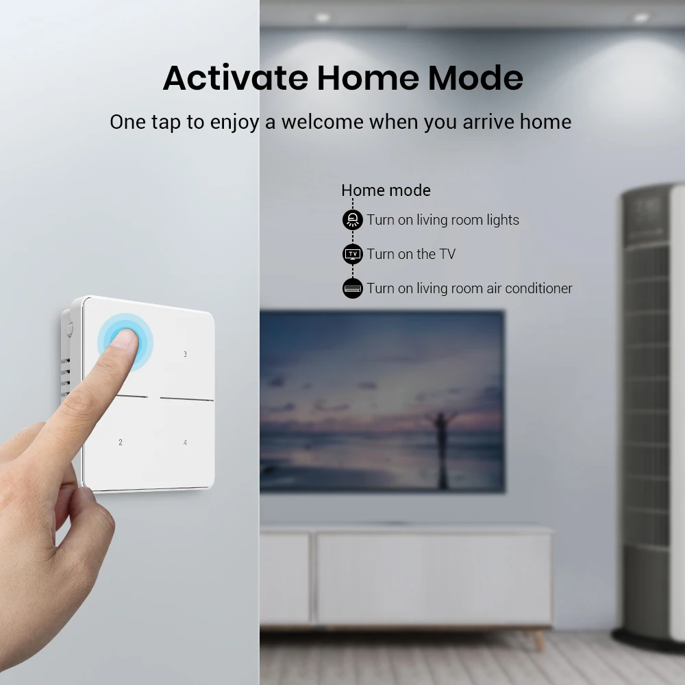 Broadlink-interruptor de luz com botão, sem fio,