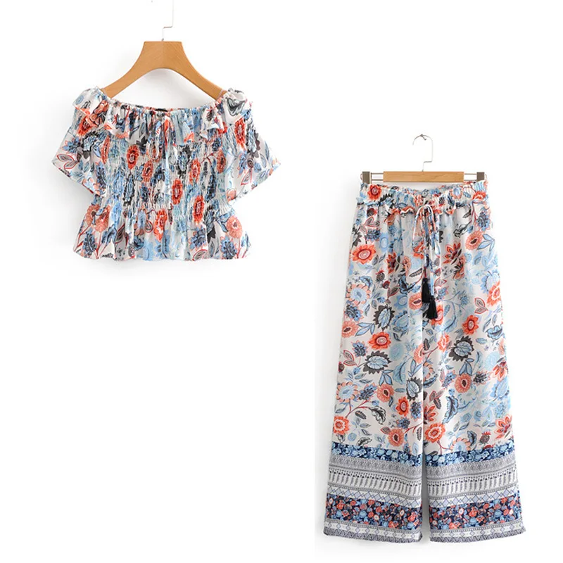 

2018 Western Style Spring And Summer WOMEN'S Dress New Style Europe And America Big Brand Ethnic-Style Set