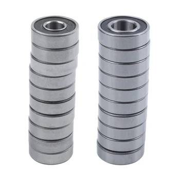 

20 Pcs Shielded Deep Groove Radial Ball Bearings ,6000RS & 6002RS