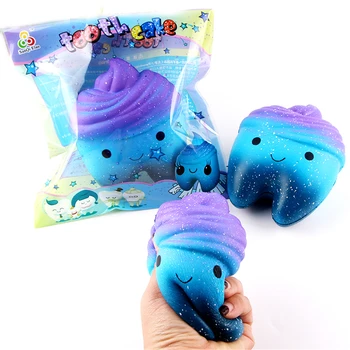 

11.8cm Funny Squishy Jumbo Cartoon Teeth Gags Practical Jokes Toys Squish Anti-stress Slow Rising Squeeze Slow Rebound Toys