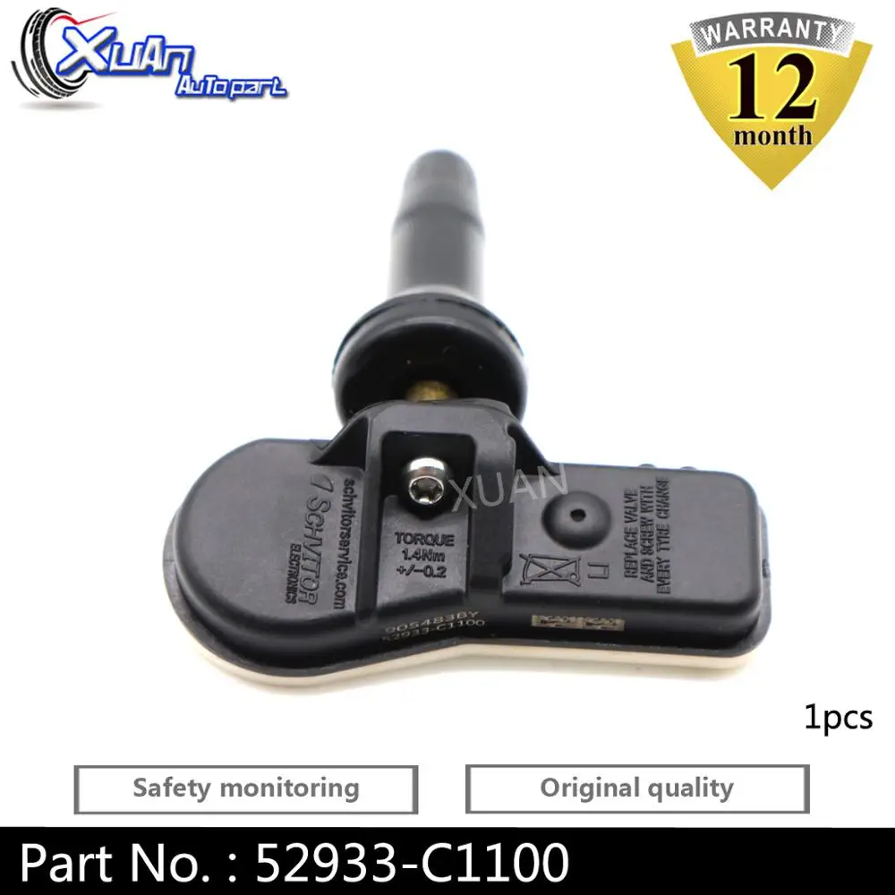 XUAN 1 шт. монитор давления в шинах TPMS 52933 C1100 для Hyundai Creta IX25 i20 Coupe ix35 Sonata LF Tucson i40 LM TL
