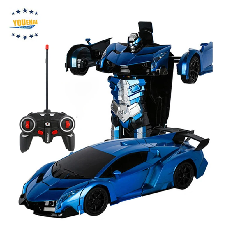 FAFUGANIA Remote Control Car Transform Robot RC Car with One Button Deformati...