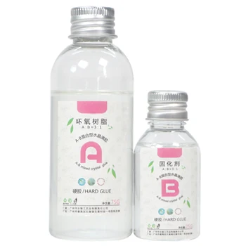 

Transparent Crystal Clear Epoxy Resin Glue Kit A B Glue Set for DIY Jewelry Crafts Resists Yellowing HSJ88