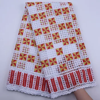 

African Swiss Voile Lace In Switzerland Soft Nigerian Swiss Cotton Lace Fabric With Stones For Sewing Party Dress F1770