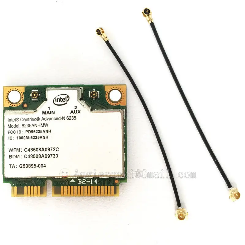 

6235ANHMW 6235AN PCI E WiFi + Bluetooth 4,0 2,4 ГГц/5 ГГц 802,11 abgn WLAN CARD Centrino Advanced-n 6235 для AUSU UX32 UX32VD IPEX4