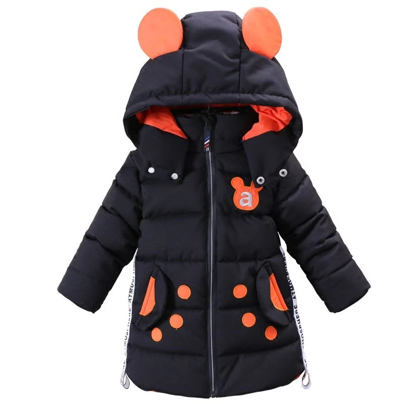 Children Boys Winter New Down Cotton Jackets Little Boys Outwear Clothing Kids Parka Warm Thicken Coat For Boys Clothes Suit - Цвет: Черный