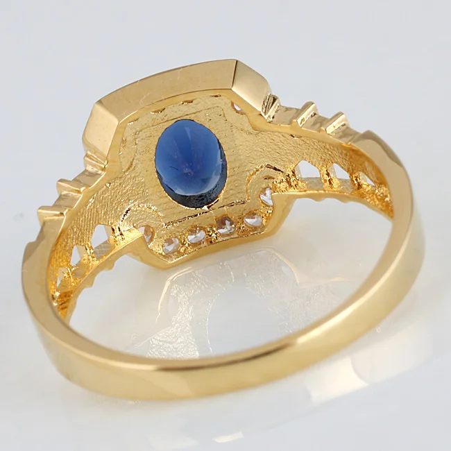 Мужское кольцо из серебра 925 пробы 5x7 мм Овальный Камень Золотой цветной ремешок мужские ювелирные изделия R118 Размер 10 11 12 13