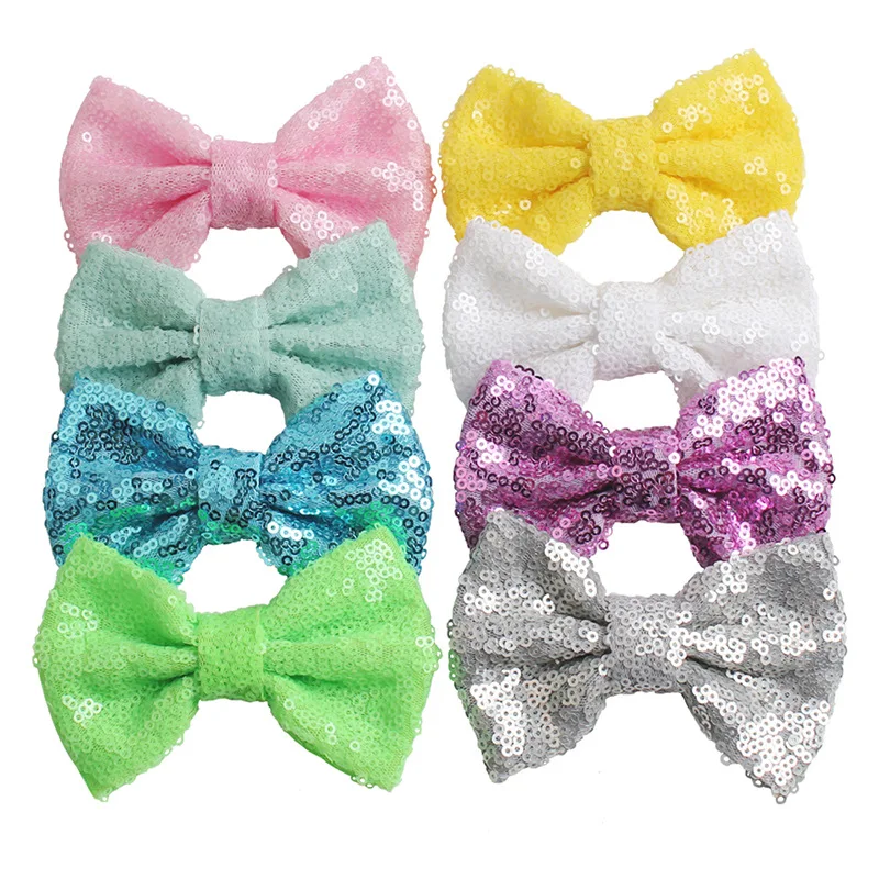 

Hot Selling Europe And America Baby Embroidered Sequin Bow Hair Accessories Decoration Children DIY Hair Bands Headdress Accesso