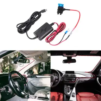 

AOZBZ Mini USB ABS 12v to 5v Driving Recorder USB Step-down Cable GPS Navigation Car Dash Cam Charger Adapter Hard Wire Kit