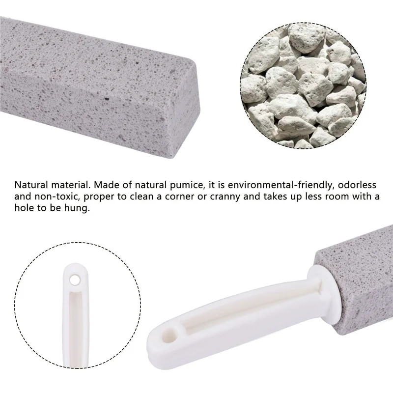 Portable Pumice Stone Water Toilet Bowl Cleaner Brush Wand Tile Sinks Bathtubs Toilet Kitchen Bathroom Cleaning Tool Gap Cleaner