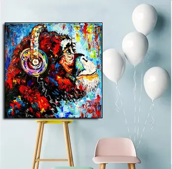 

Alec Monopoly hand drawing abstract modern knife oil painting on canvas good for bedroom decoration