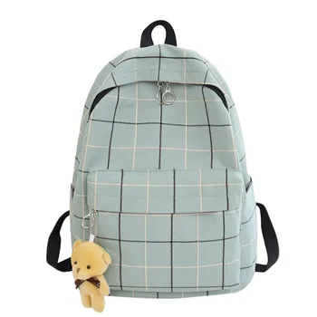 

2020 Canvas mochila Large Capacity Anti-theft Plaid print backpack women backpack for school teenagers рюкзак женский