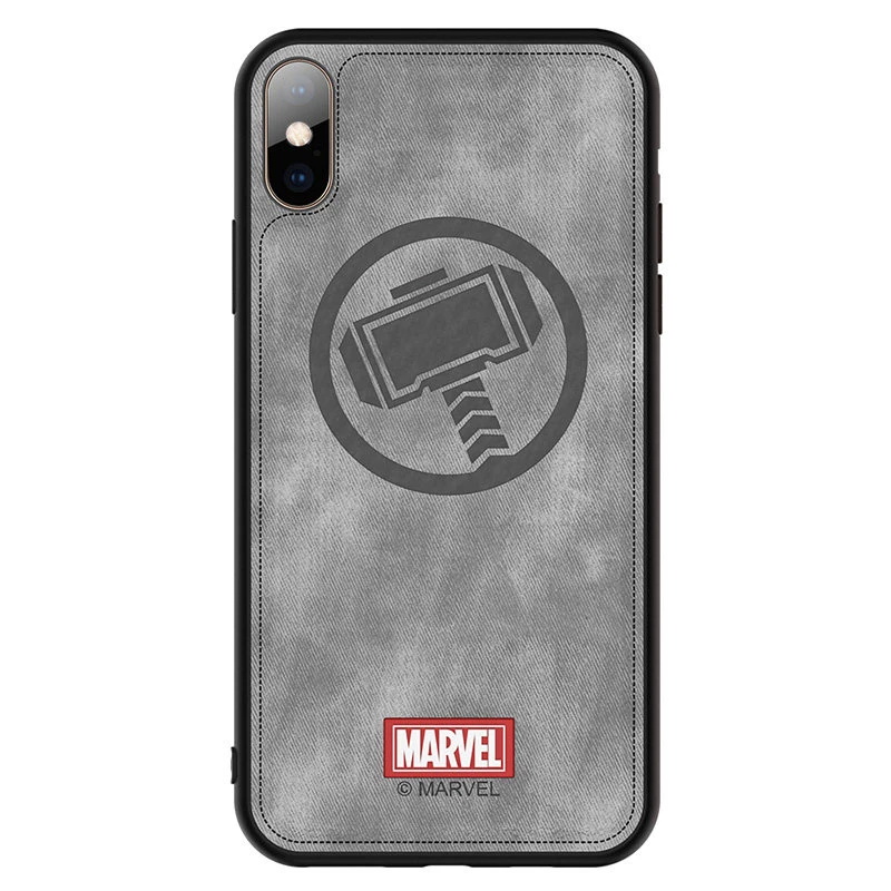 Фирменный чехол для iPhone X XS XR XS MAX Марвел Капитан ткань Мстители Высокое качество задняя крышка Железный человек funda - Цвет: Thor