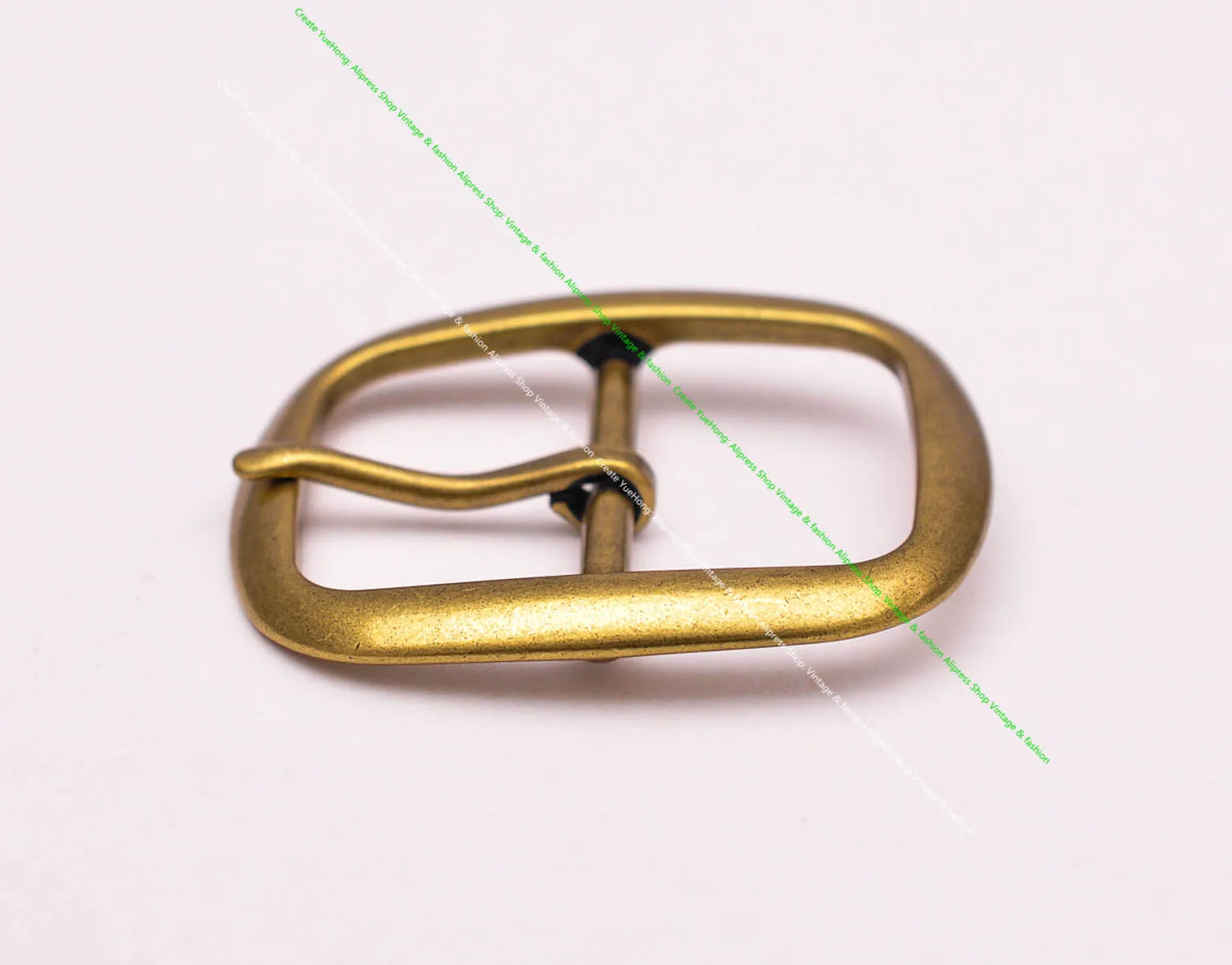 Qualität Heavy Duty Retro Messing Überzogene DIY Leahtercraft Handgemachte Oval Center Bar Pin Gürtel Schnalle Ersatz Fit 35 MM – Detail 3
