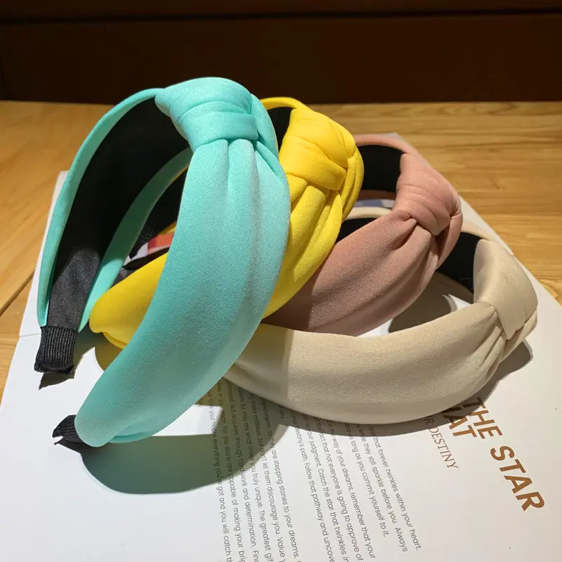 36 шт./лот DIY простой мульти Галстук Узел Полный 3D чистый цвет повязки на голову французский губка головных повязок инструмент для укладки аксессуар HA1691
