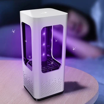 

New LED Inhaled Mosquito Lamps for Household Mute Mosquito Indoor Home bu wen deng (White)