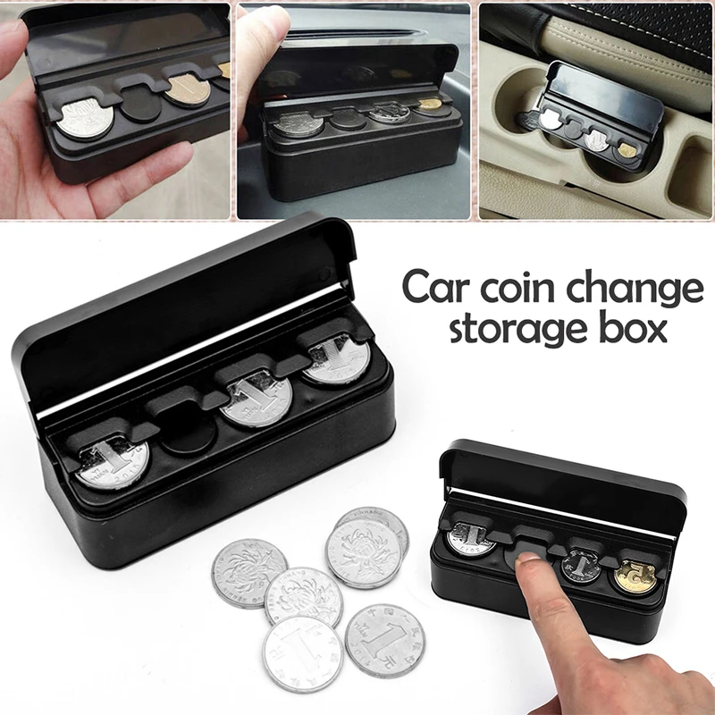 Monederos de plástico negro Mini organizador de almacenamiento coche nuevo|Cajas y recipientes de almacenamiento| - AliExpress