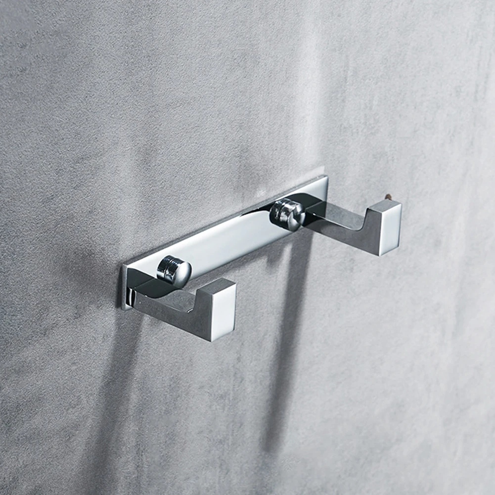 Kitchen Practical Hook Rack Chrome Finish Clothing Hanger Storage Brass Durable Wall Mounted Bathroom Towel Corrosion Resistant